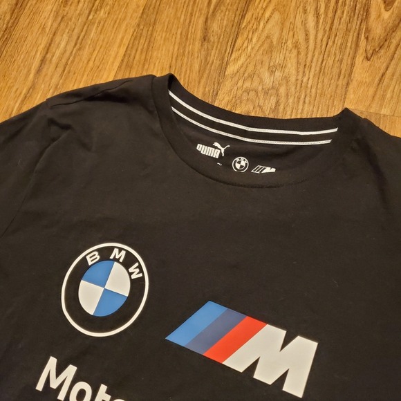 Puma BMW Motorsport Shirt Men Medium Black Racing Graphic